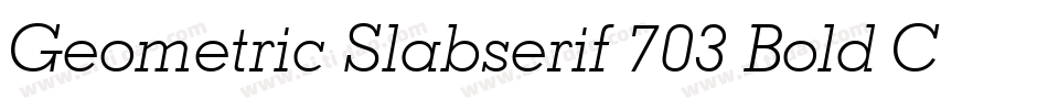 Geometric Slabserif 703 Bold Condensed BT字体转换